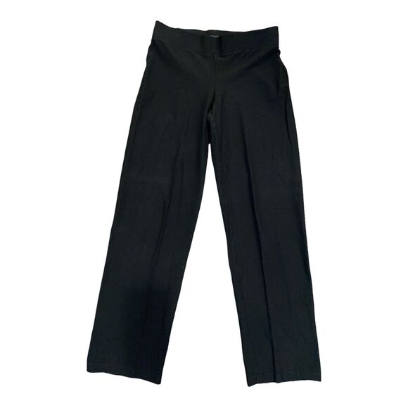 Eileen Fisher Sz XS Black‎ Washable Stretch Crepe Slim Straight Pants - Picture 1 of 6